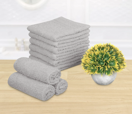 12x 100% EGYPTIAN COTTON TOWELS FACE CLOTH SOFT FLANNEL 500GSM